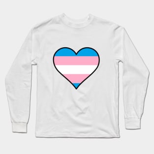 Trans Pride Heart Long Sleeve T-Shirt